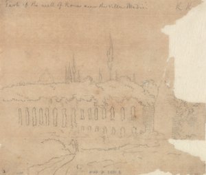 Partie du mur de Rome près de la Villa Médicis